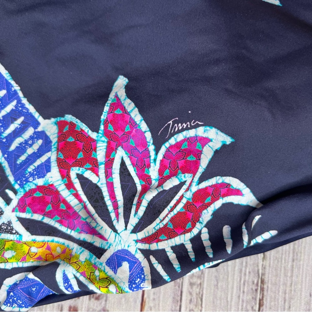Trina Turk Navy Swim Bikini Bottom - Picture 5 of 7